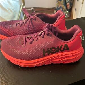 HOKA Red and Pink Running Shoes